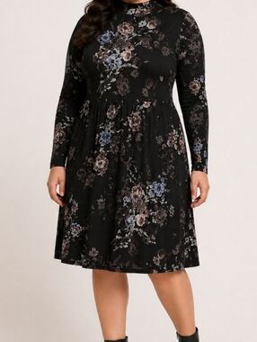 Nwt Torrid Large Floral Front Pockets Dress Large With Pockets